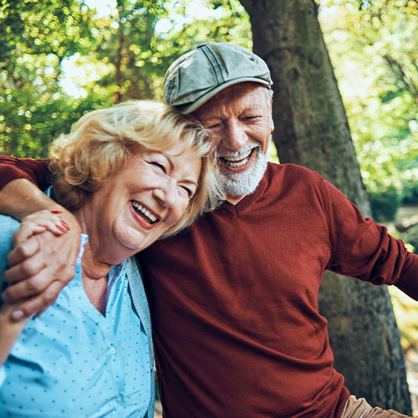 couple smiling and happy